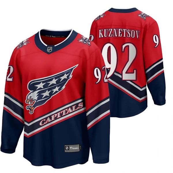 Washington Capitals Trikot Evgeny Kuznetsov 92 2022 Reverse Retro Rot Authentic